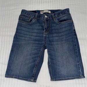 Levi's Performance 511 Slim Youth Jeans Shorts Reg 14 Blue Wash 5 Pockets Blue